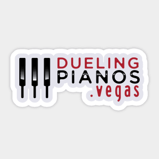 Dueling Pianos.Vegas Red & Black Keys Sticker